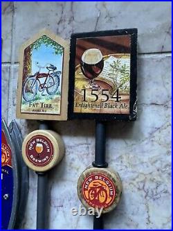 LOT OF 8! NEW BELGIUM BEER TAP HANDLES & 1 Plate. Tapper. Man Cave