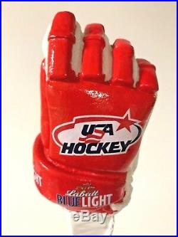 Labatt Blue Light USA Hockey Glove Tap Handle New in Box & Free Shipping 13
