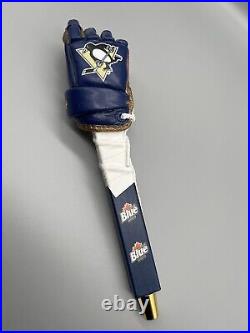 Labatt Blue Pittsburgh Penguins Glove Beer Tap Handle Rare Blue Color