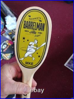 Leinenkugel's Beer Tap Handle Milwaukee Brewers Barrelman Stadium Bar RARE 13