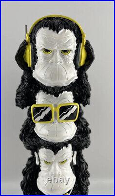 London Fields 3 Weiss Monkeys Draft Beer Tap Handle Figural Beer Tap Handle