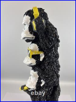 London Fields 3 Weiss Monkeys Draft Beer Tap Handle Figural Beer Tap Handle