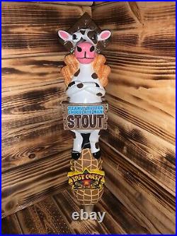 Lost Coast Peanut Butter Chocolate Milk Stout Cow 10 Draft Beer Tap Handle