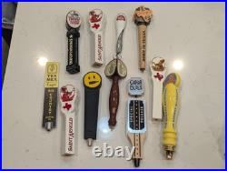 Lot Of 11 Used Beer Tap Handles Saint Arnold, Stella Artois, Ale, Lager, Random