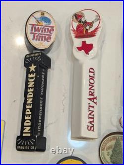 Lot Of 11 Used Beer Tap Handles Saint Arnold, Stella Artois, Ale, Lager, Random