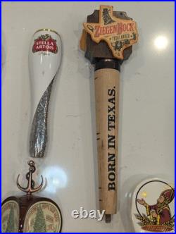 Lot Of 11 Used Beer Tap Handles Saint Arnold, Stella Artois, Ale, Lager, Random