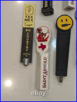 Lot Of 11 Used Beer Tap Handles Saint Arnold, Stella Artois, Ale, Lager, Random