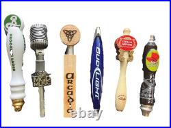Lot Of 14 Beer Tap Handles Large And Small Budweiser Miller Stella Artois Etc