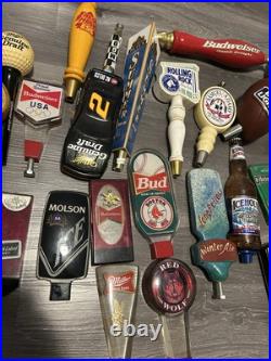 Lot Of 27 Beer Tap Handles Assorted Brands
