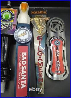 Lot Of 6 Mixed Beer Tap Handles Pelican Calapooia Bud Light Gilgamesh Ninkasi