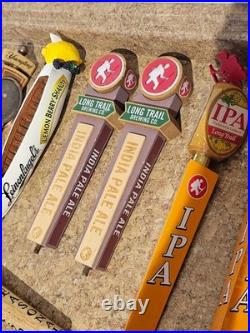 Lot of 11 Beer Tap Handle Bar Brewery Pub Man Cave Craft Beer IPA Long Trail