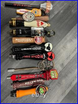 Lot of (12) Beer Tap Handles Mixed Condition Multi Brand/Colors