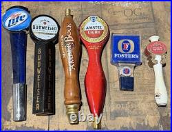 Lot of 26 Beer Tap Handles Budweiser Michelob Miller Lite Beck Amstel & More