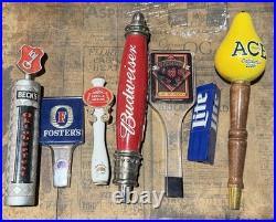 Lot of 26 Beer Tap Handles Budweiser Michelob Miller Lite Beck Amstel & More