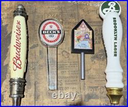 Lot of 26 Beer Tap Handles Budweiser Michelob Miller Lite Beck Amstel & More