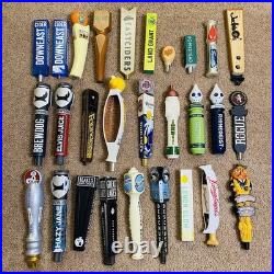 Lot of 28 Draft Beer Tap Handles Bar Decor-Great Lakes, Rhinegeist Large Variety
