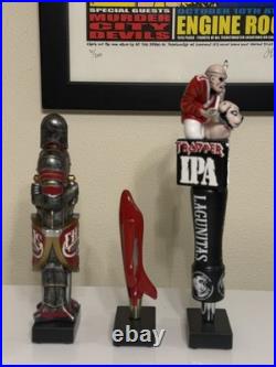 Lot of 3 RARE Beer Tap Handles Fidelis, Jet City, and Lagunitas Trooper