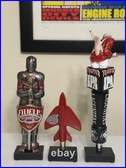 Lot of 3 RARE Beer Tap Handles Fidelis, Jet City, and Lagunitas Trooper