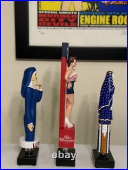 Lot of 3 VERY RARE Beer Tap Handles Lutgarde, Old Milwaukee, and La Debauche Lot of 3 VERY RARE Beer Tap Handles Lutgarde, Old Milwaukee, and La Debauche