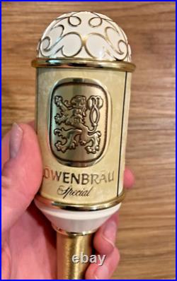Lowenbrau Beer Tap Handle Knob Top Keg Bar Brewing Draft Special Lion Vintage