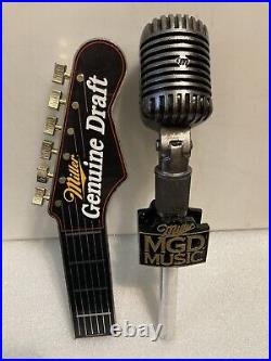 MGD MILLER GENUINE DRAFT MUSIC MICROPHONE Draft beer tap handle. USA MGD MILLER GENUINE DRAFT MUSIC MICROPHONE Draft beer tap handle. USA