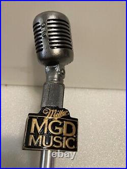 MGD. MILLER GENUINE DRAFT MUSIC MICROPHONE draft beer tap handle. USA