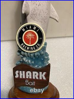 MIAMI BREWING SHARK BAIT MANGO WHEAT ALE draft beer tap handle. FLORIDA