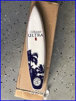 MICHELOB ULTRA Surf Board 11 Tall RARE TAP HANDLE NEW IN BOX Vtg Pub Bar