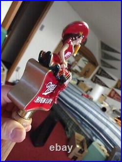 MILLER HIGH LIFE BEER TAP HANDLE With GIRL ON THE MOON FIGURE IN SOMBRERO HAT 13