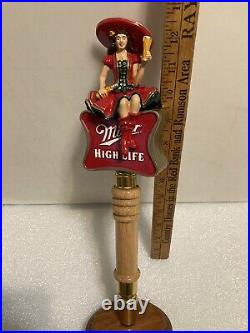 MILLER HIGH LIFE GIRL ON THE MOON draft beer tap handle. MILLER BREWING. USA