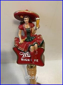 MILLER HIGH LIFE GIRL ON THE MOON draft beer tap handle. Miller/Coors. USA