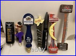 MIXED LOT OF 7 USED And NEW Draft beer tap handles. READ ALL BELOW