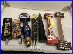 MIXED LOT OF 7 USED And NEW Draft beer tap handles. READ ALL BELOW