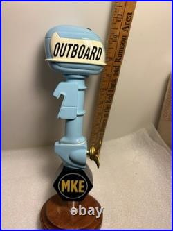 MKE MILWAUKEE BREWING OUTBOARD Draft beer tap handle. WISCONSIN. Closed