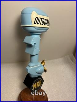 MKE MILWAUKEE BREWING OUTBOARD Draft beer tap handle. WISCONSIN. Closed
