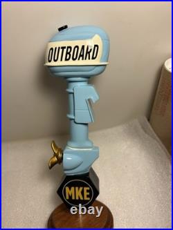 MKE MILWAUKEE BREWING OUTBOARD Draft beer tap handle. WISCONSIN. Closed MKE MILWAUKEE BREWING OUTBOARD Draft beer tap handle. WISCONSIN. Closed