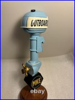 MKE MILWAUKEE BREWING OUTBOARD Draft beer tap handle. WISCONSIN. Closed