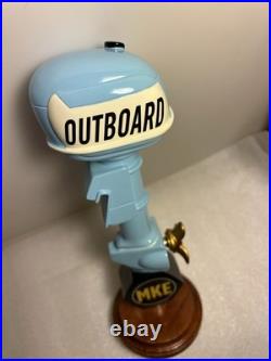 MKE MILWAUKEE BREWING OUTBOARD Draft beer tap handle. WISCONSIN. Closed