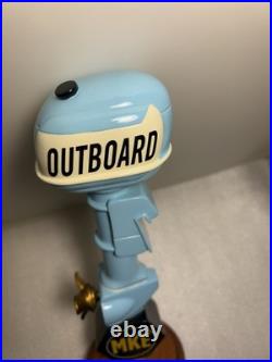 MKE MILWAUKEE BREWING OUTBOARD Draft beer tap handle. WISCONSIN. Closed