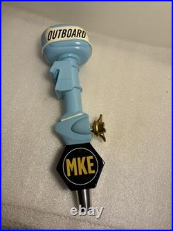 MKE MILWAUKEE BREWING OUTBOARD Draft beer tap handle. WISCONSIN. Closed