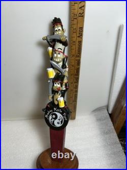 MKF MONKEY KNIFE FIGHT DRUNK KARATE MONKEYS FIGHTING Draft beer tap handle. USA