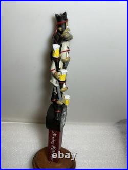 MKF MONKEY KNIFE FIGHT DRUNK KARATE MONKEYS FIGHTING Draft beer tap handle. USA
