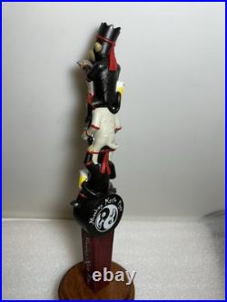 MKF MONKEY KNIFE FIGHT DRUNK KARATE MONKEYS FIGHTING Draft beer tap handle. USA