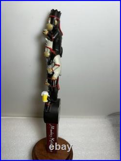 MKF MONKEY KNIFE FIGHT DRUNK KARATE MONKEYS FIGHTING Draft beer tap handle. USA
