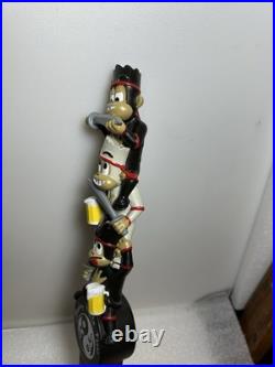 MKF MONKEY KNIFE FIGHT DRUNK KARATE MONKEYS FIGHTING Draft beer tap handle. USA