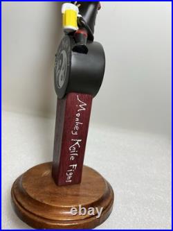MKF MONKEY KNIFE FIGHT DRUNK KARATE MONKEYS FIGHTING Draft beer tap handle. USA