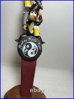 MKF MONKEY KNIFE FIGHT DRUNK KARATE MONKEYS FIGHTING Draft beer tap handle. USA