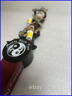 MKF MONKEY KNIFE FIGHT DRUNK KARATE MONKEYS FIGHTING Draft beer tap handle. USA