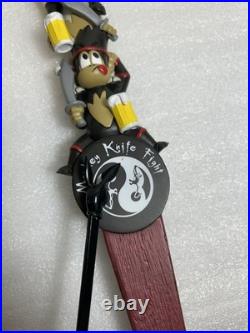 MKF MONKEY KNIFE FIGHT DRUNK KARATE MONKEYS FIGHTING Draft beer tap handle. USA