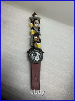 MKF MONKEY KNIFE FIGHT DRUNK KARATE MONKEYS FIGHTING Draft beer tap handle. USA